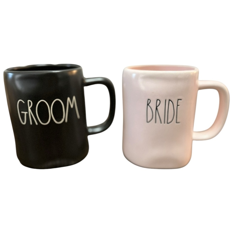 RAE DUNN Bride and Groom Coffee Mug Set